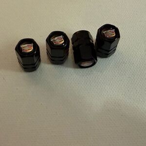 Cadillac Valve Stem Caps in Black Set of 4 NWT